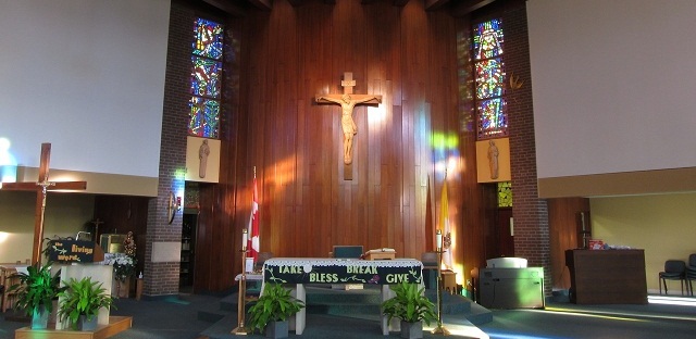 Crucifix at its proper place